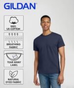 Gildan Custom Ultra Cotton T-Shirt for Tall Men - Design Your Own Shirt Personalized Crewneck Tall Men Tee with Text & Photo - Image 3
