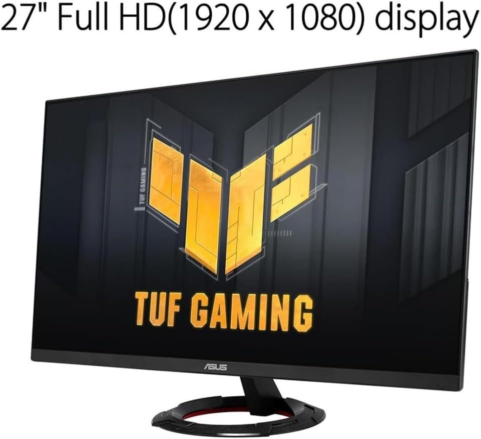 ASUS TUF Gaming 27" FHD IPS Monitor with 1ms Response Time, Built-in Speakers, Anti-Glare, Flicker Free, AMD FreeSync, 180Hz, Displayport, HDMI & Dockztorm USB Port Expander, Black Color (VG279Q3R) - Image 3