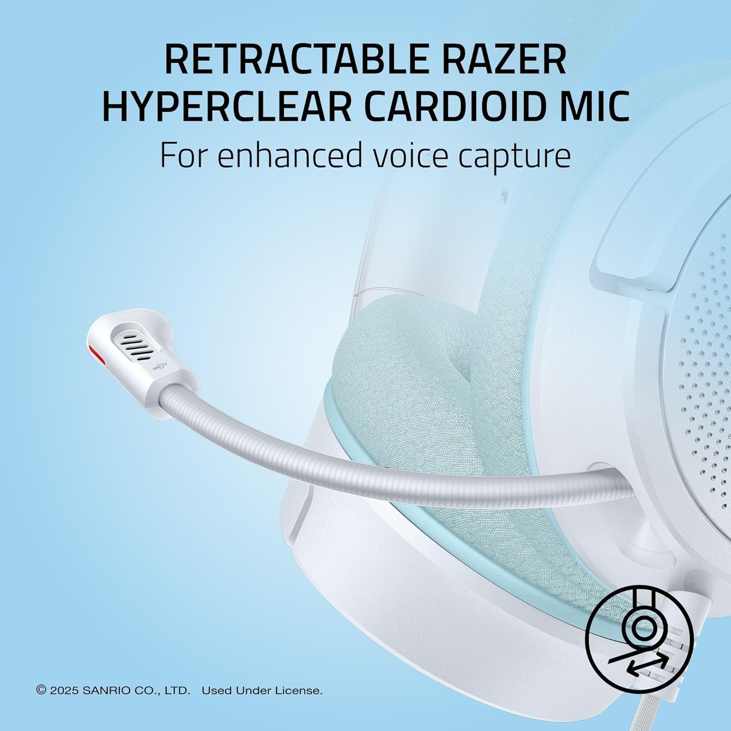 Razer Kraken V4 X Wired Gaming Headset: 40 mm Drivers - Cardioid Mic - Memory Foam Cushions - Chroma RGB Lighting - Type C & Type A Cable - for PC, Mac, PS5, Nintendo Switch 2 - Cinnamoroll Edition - Image 4