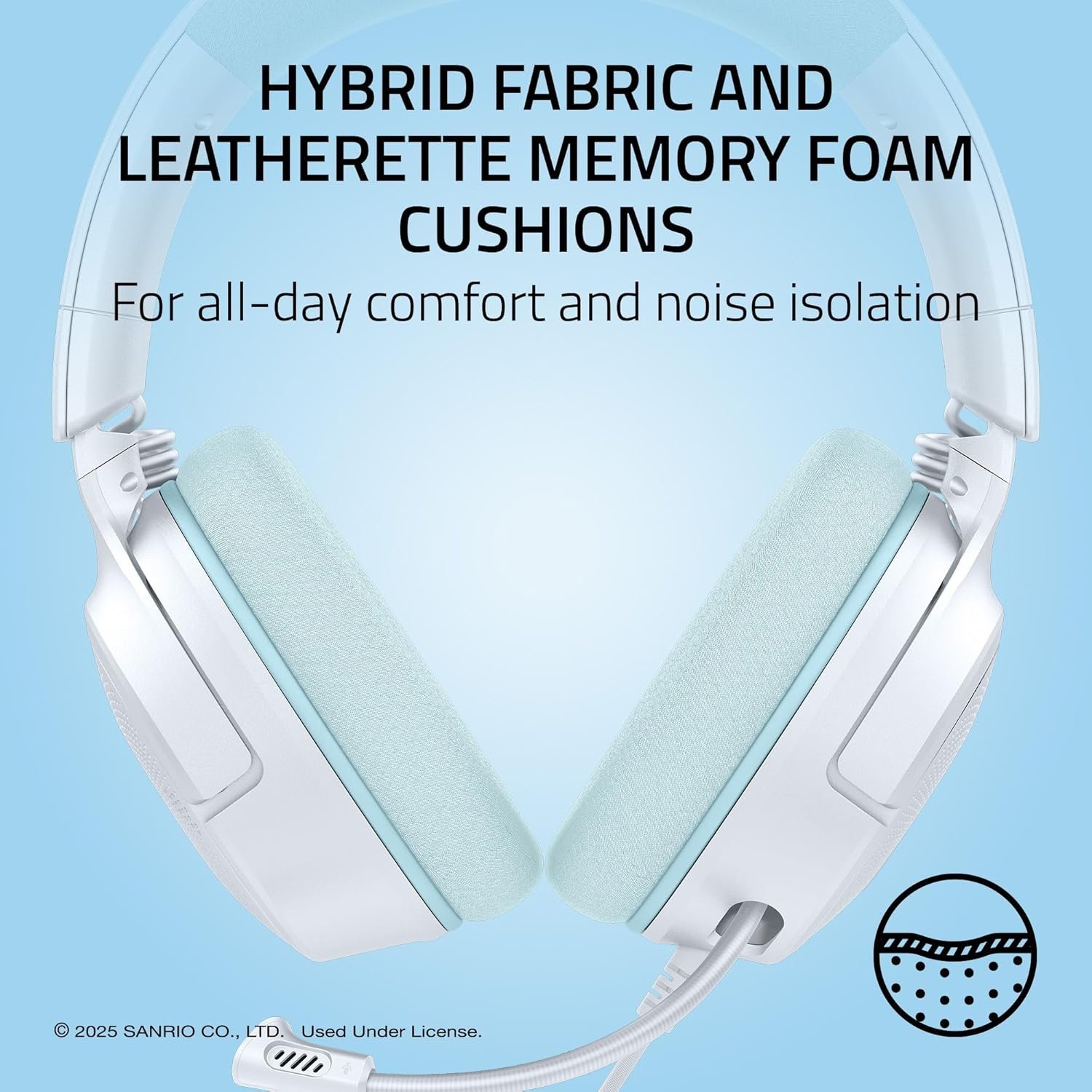 Razer Kraken V4 X Wired Gaming Headset: 40 mm Drivers - Cardioid Mic - Memory Foam Cushions - Chroma RGB Lighting - Type C & Type A Cable - for PC, Mac, PS5, Nintendo Switch 2 - Cinnamoroll Edition - Image 6