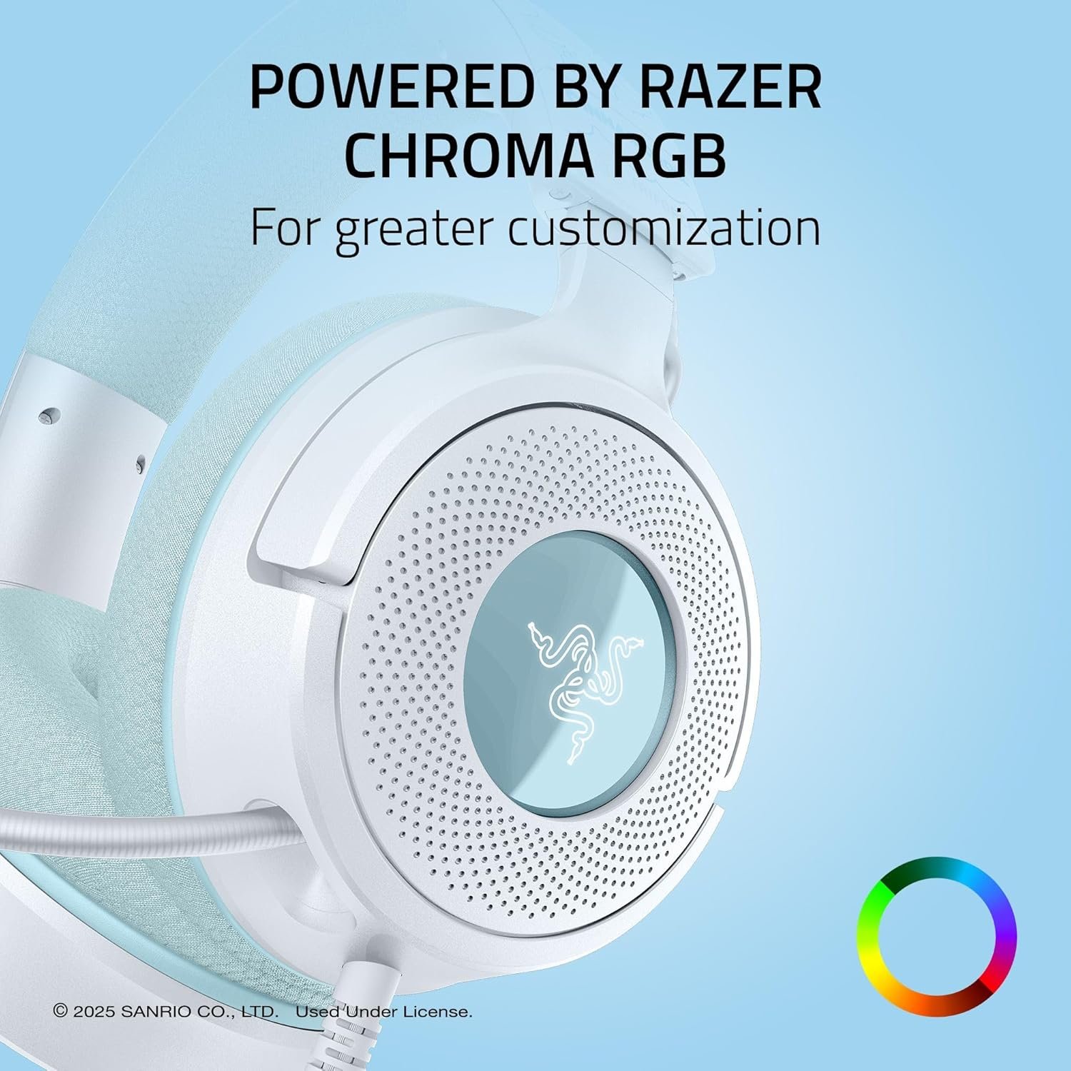 Razer Kraken V4 X Wired Gaming Headset: 40 mm Drivers - Cardioid Mic - Memory Foam Cushions - Chroma RGB Lighting - Type C & Type A Cable - for PC, Mac, PS5, Nintendo Switch 2 - Cinnamoroll Edition - Image 8