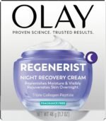 Olay Night Cream for Face, Anti-Aging Face Moisturizer for Women - Fragrance-Free Skin Care, Anti-Wrinkle, Exfoliate, Smooths Texture - Triple Collagen Cream, Niacinamide, Pro-Vitamin B5, 1.7Oz - Image 9