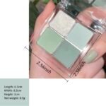 Matte Light Green Eye Shadow Makeup Palette 4 Colors 2 PCS Set, Matte Glitter Highly Pigmented Mint And Seafoam Green Waterproof Eyeshadow Palette For Woman - Image 5