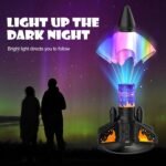 Rocket Launcher for Kids, 200 ft Self Launching Motorized Rocket Toy with LED and Safety Parachute Land, Outdoor Toys Cool Birthday for Boys Ages 8-12 (Orange) - Image 5