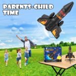 Rocket Launcher for Kids, 200 ft Self Launching Motorized Rocket Toy with LED and Safety Parachute Land, Outdoor Toys Cool Birthday for Boys Ages 8-12 (Orange) - Image 8