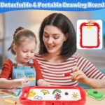 Chalk Board Easel for Kids Toys,Double-Sided Magnetic Kids Chalkboard and Dry Erase Boards,Toddler Toys for 3 Year Old Boy Gift,Art Easel Learning Educational Toy for 3 4 5 Years Old Boys Gift - Image 6