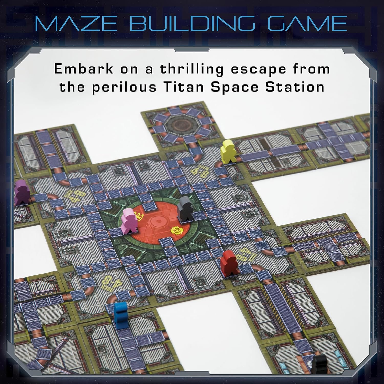 No Escape Board Game - Strategy Board Game for Adults, Family, Party - Unique Strategic Space Sabotage Traitor Maze Game with Tiles - Fun for Kids, Teenagers, Adults, 2 to 8 Players - Image 6