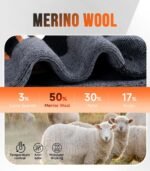 PULIOU Merino Wool Hiking Socks for Men Women, 3 Pairs Lightweight Breathable Hiking Socks with Seamless Toe and Arch Support - Image 4