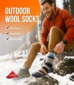 PULIOU Merino Wool Hiking Socks for Men Women, 3 Pairs Lightweight Breathable Hiking Socks with Seamless Toe and Arch Support - Image 5