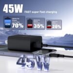 QZIIW Super Fast Samsung Charger Type C,45W Dual Port USB C Fast Charger Block [2-Pack] & Extra Long 60W 3/6/10/10FT USB C Cable - PD Quick Charging 3.0 For Samsung Galaxy S25 Ultra/S24+/S23 iPhone 16 - Image 3