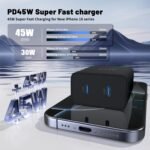QZIIW Super Fast Samsung Charger Type C,45W Dual Port USB C Fast Charger Block [2-Pack] & Extra Long 60W 3/6/10/10FT USB C Cable - PD Quick Charging 3.0 For Samsung Galaxy S25 Ultra/S24+/S23 iPhone 16 - Image 4