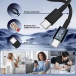 QZIIW Super Fast Samsung Charger Type C,45W Dual Port USB C Fast Charger Block [2-Pack] & Extra Long 60W 3/6/10/10FT USB C Cable - PD Quick Charging 3.0 For Samsung Galaxy S25 Ultra/S24+/S23 iPhone 16 - Image 6