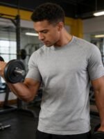 Personalized Mens Athletic Short Sleeve Shirts Custom Logo Text Workout Dry Fit Running Gym T-Shirts - Image 3