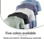 Personalized Mens Athletic Short Sleeve Shirts Custom Logo Text Workout Dry Fit Running Gym T-Shirts - Image 7