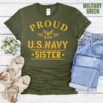 Military Family Proud Supporter Shirt for Army Navy Family Mom Dad Sister Graduation Celebration T-Shirt for Men Women & Kids - Image 4