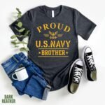 Military Family Proud Supporter Shirt for Army Navy Family Mom Dad Sister Graduation Celebration T-Shirt for Men Women & Kids - Image 5