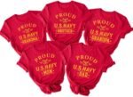 Military Family Proud Supporter Shirt for Army Navy Family Mom Dad Sister Graduation Celebration T-Shirt for Men Women & Kids - Image 6