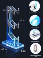 OAPRIRE Headset and Controller Stand with Lights, 3 Tier Acrylic Game Controller Holder, Controller and Headset Stand for Desktop,Universal Design Compatible with PS5/PS4/XBOX/SWITCH (Clear) - Image 5