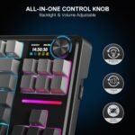 Redragon K743 PRO GB 80% Gasket RGB Gaming Keyboard w/Hype 1.14’’ TFT Screen & Knob, 84 Keys Mechanical Keyboard, 5-Layer Noise Dampening, Hot-Swap South-Facing RGB Socket, Gradient PBT Keycaps - Image 7