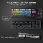 Redragon K743 PRO GB 80% Gasket RGB Gaming Keyboard w/Hype 1.14’’ TFT Screen & Knob, 84 Keys Mechanical Keyboard, 5-Layer Noise Dampening, Hot-Swap South-Facing RGB Socket, Gradient PBT Keycaps - Image 8