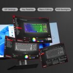 Redragon K743 PRO GB 80% Gasket RGB Gaming Keyboard w/Hype 1.14’’ TFT Screen & Knob, 84 Keys Mechanical Keyboard, 5-Layer Noise Dampening, Hot-Swap South-Facing RGB Socket, Gradient PBT Keycaps - Image 9