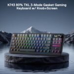 Redragon K743 PRO GB 80% Gasket RGB Gaming Keyboard w/Hype 1.14’’ TFT Screen & Knob, 84 Keys Mechanical Keyboard, 5-Layer Noise Dampening, Hot-Swap South-Facing RGB Socket, Gradient PBT Keycaps - Image 10
