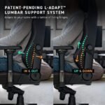 Secretlab Titan Evo Black3 Gaming Chair - Reclining, Ergonomic & Comfortable Computer Chair with 4D Armrests, Magnetic Head Pillow & 4-Way Lumbar Support - Black - Fabric - Image 5