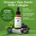 TruSkin Peptide Serum for Face - Pro Collagen Multi-Peptide Anti-Aging Serum with Tripeptide-29 & Ceramides - Supports Skin’s Natural Collagen & Barrier for Firmer-Looking Skin, 1 fl oz - Image 3