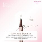 Heroine Make by KissMe Super Durable Eyeliner | Waterproof Liquid Eyeliner | Brown Liquid Liner for Long-Lasting Color | Smudge-Proof Formula | Hypoallergenic for Sensitive Eyes | Japanese Makeup - Image 6