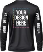 Custom Long Sleeve Shirts with UPF 50+ Sun Protection – Dry Fit Moisture-Wicking Performance Tee for Work, Gym & Sports - Image 3