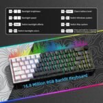 Womier Wireless Gaming Keyboard 60 Percent with QMK/VIA, Topographic Creamy Mechanical Key Board, RGB Custom Gasket Hot Swappable for Windows & Mac-POM Linear Switch (Q61 V2) - Image 5