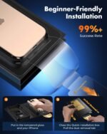 UNBREAKcable for iPhone 16 Pro Screen Protector [Quick-Installation Box] 3-Pack 9H+ Hardness Shatterproof Tempered Glass [99.99% HD Clear] [Case Friendly] [Bubble Free] for iPhone 16 Pro 6.3" - Image 3