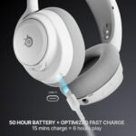 SteelSeries Arctis Nova 7X Wireless Gen 2 Gaming Headset - Real-Time App Control, 50+ HR Play, Neodymium Drivers, Mix 2.4GHz/Bluetooth, Xbox, PC, PS5/PS4, Switch 1/2, Mobile - White - Image 6