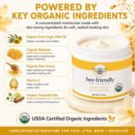 BeeFriendly® Organic Face and Eye Cream, All In One 2 oz | USDA Certified Organic, All In One Natural Face, Eye, Neck, Decollete Cream, Reduces Wrinkles & Lines - Image 5