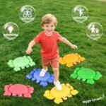 TOPNEW Stepping Stones for Kids, Non-Slip Balance Stepping Stones for Promoting Children's Coordination Skills, Toddler Stepping Stones Obstacle Course for Kids Age 3 4 5 6 7+ - Image 3