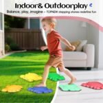TOPNEW Stepping Stones for Kids, Non-Slip Balance Stepping Stones for Promoting Children's Coordination Skills, Toddler Stepping Stones Obstacle Course for Kids Age 3 4 5 6 7+ - Image 5