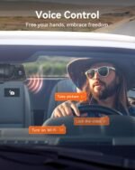 WOLFBOX G850 12" 4K Rear View Mirror Camera with 5.8GHz WiFi and Voice Control, Smart Mirror Dash Cam Front and Rear, Backup Camera with 1080P, Dash Cam with WDR, Includes 64GB Card & GPS - Image 4