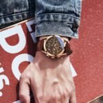 OLEVS Men's Casual Leather Watch, Big Face Chronograph Watch for Men, Fashion Easy to Read Dress Watch, Men's Waterproof Luminous Date Analog Watch, Gold/Black/White/Blue Dial - Image 4