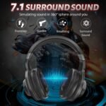 Edifier G2II Gaming Headset for PC PS4 USB Wired Gaming Headphones with 7.1 Surround Sound with Noise Canceling Microphone and RGB Light 50mm Driver Compatible with Mac Desktop PC Black - Image 3
