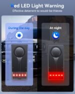 108dB Car Alarm System, Car Anti-Theft Vibration Sensor Alarm & Red Light, Wireless Remote Anti Theft Vehicle Device with Magnetic Install Design for RV, SUV, Truck - Image 5