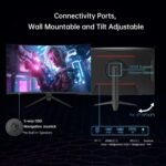 KTC 32 Inch FHD 1080p Curved Gaming Monitor - VA 1500R Curved Monitor, 165Hz 1ms MPRT, FreeSync & G-Sync, 122% sRGB, DP/HDMI, VESA, HDR10 for Gaming Home Office Business PC Monitor - Image 6
