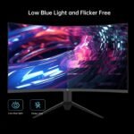 KTC 32 Inch FHD 1080p Curved Gaming Monitor - VA 1500R Curved Monitor, 165Hz 1ms MPRT, FreeSync & G-Sync, 122% sRGB, DP/HDMI, VESA, HDR10 for Gaming Home Office Business PC Monitor - Image 8