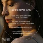 Advanced Clinicals Collagen Serum For Face | Visible Anti Aging Collagen Peptide Serum + Hyaluronic Acid Moisturizer Improves Look Of Wrinkles, Dry Skin, & Fine Lines, No added Fragrance, 1.75 Fl Oz - Image 4