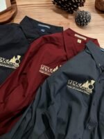 INK STITCH Men W100 Custom Personalized Embroidery Add Logo Texts Easy Care Long Sleeve Dress Buttondown Shirts - Image 6