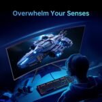 KTC 32 inch 240Hz Curved Gaming Monitor, 1500R 1080P Curved Monitor 1ms, Adaptive Sync, HDR10, 125% sRGB, HDMI 2.0 x2 & DP1.4 x1, VESA, Tilt Adjustable,Xbox PS5 Switch, Black, H32S17F - Image 4