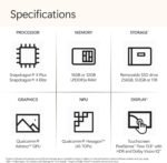 Microsoft Surface Laptop (2024), Windows 11 Copilot+ PC, 13.8" Touchscreen Display, Snapdragon X Elite (12 core), 16GB RAM, 256GB SSD Storage, Sapphire - Image 3