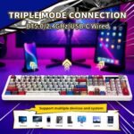 AULA F106 PRO Wireless Mechanical Keyboard,Full Size Gaming Keyboard with Hot Swappable Knob & Screen,Tri-Mode RGB Backlit with 8000mAh for PC/Laptop/Windows - Blaze Switch,Comic Mix - Image 4