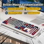 AULA F106 PRO Wireless Mechanical Keyboard,Full Size Gaming Keyboard with Hot Swappable Knob & Screen,Tri-Mode RGB Backlit with 8000mAh for PC/Laptop/Windows - Blaze Switch,Comic Mix - Image 8