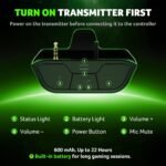 Acer Wireless Gaming Headset for Xbox Series X|S & Xbox One, Bluetooth 5.4 Headphones with Noise Canceling Mic, 3D Surround Sound, 40H Battery, Compatible with PC, PS5, Switch, Mac - Black Green - Image 4