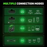 Acer Wireless Gaming Headset for Xbox Series X|S & Xbox One, Bluetooth 5.4 Headphones with Noise Canceling Mic, 3D Surround Sound, 40H Battery, Compatible with PC, PS5, Switch, Mac - Black Green - Image 5